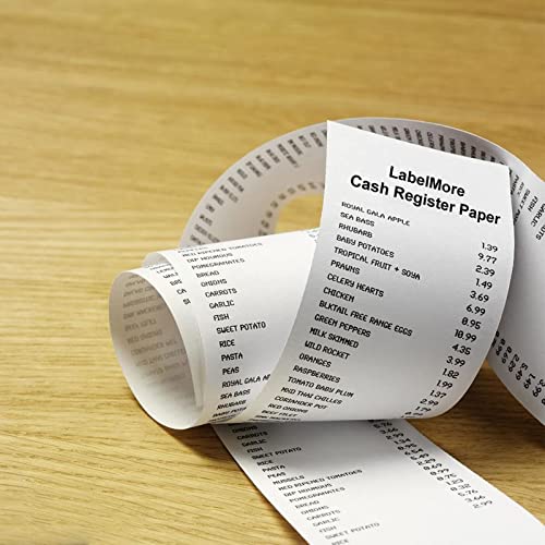 (200 Rolls) LabelMore 2 1/4" X 50' Thermal Receipt Paper, Credit Card Paper Rolls Thermal, Cash Register Roll, Premium Pos Printer Paper