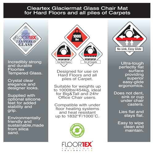 Floortex Cleartex Glaciermat® Chair Mat 123648EG - 1 Each