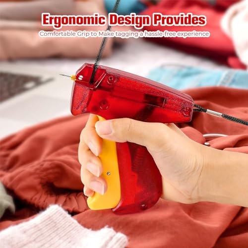 TOPROAD Tagging Gun Kit, Mini Stitch Gun for Clothes, Fine Stitch Tag Gun for Clothes Sewing Quilting Hemming with 1 Needle, 1000 Black & 1000 White Micro Fasteners