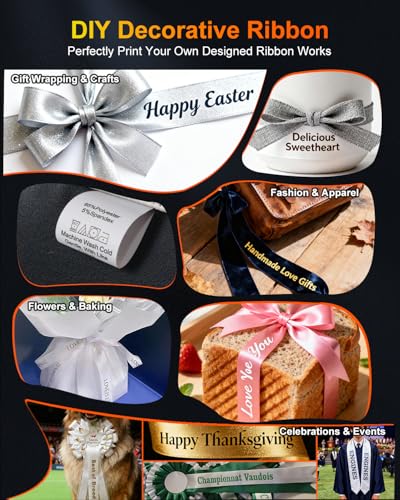 Pianotlbosx Ribbon Printer Machine for Florist, Wedding
