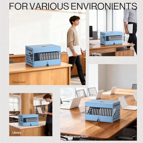 POCHAR 16-Device Charging Station for Classroom, Fully Assembled
