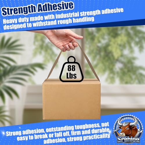 Srehloe 144 Rolls Brown Duct Tape 2 Inch x 330 Feet (110 Yards) Heavy Duty Carton Packing Tape Shipping Carton Box Sealing Tapes Suitable for Dispenser Refill Moving Storage Shipping
