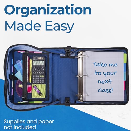 Case-it School Zipper Binder | 3" O-Rings | 600-Sheet | D-146 Desert Night
