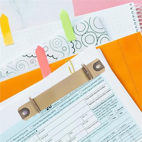 12pcs Binder Clasp Detachable Spines Rings Loose Leaf Replacement Metal Spines Clips