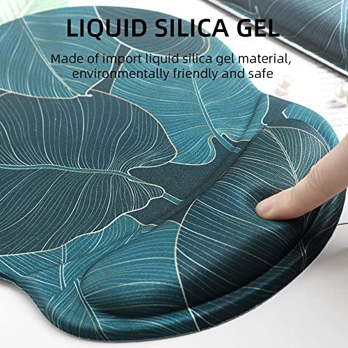 KLFBZAZ Memory Foam Soft Set Silica Base Gel Ergonomic Wrist Rest Pad Hand Support