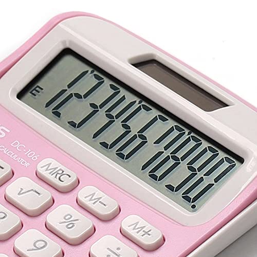 QERTYHJK 10 Digit Desk Calculator Large Buttons Financial Business Accounting Tool Portable with Lanyard