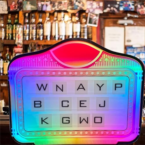 JJENXYYDS LED Acrylic Luminous Sign,Color Letter Billboard with Light Remote Control,Multiple Color Change,Changeable Letter for Bar & Night Club, VIP Service Sign Atmosphere Props,A