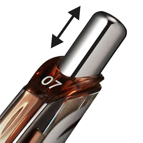 Pentel EnerGel RTX Retractable Liquid Gel Pen, (0.7mm) Metal Tip, Medium Line, Brown Ink, Box of 12 (BL77-E)