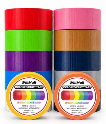 12 Colors Duct Tape Variety Multi Pack Heavy Duty for Patterns Decorative