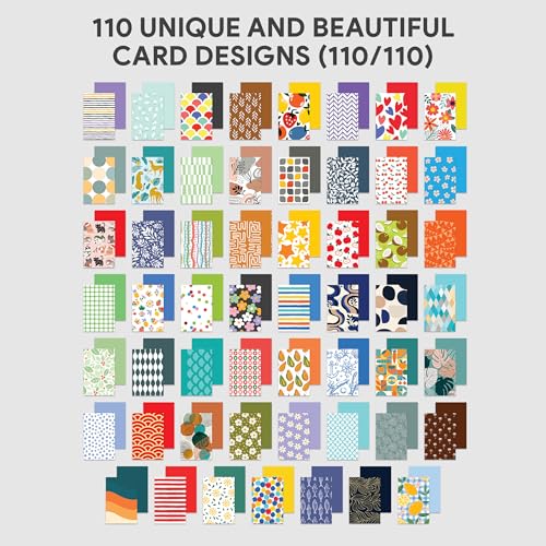 Decorably 110 Pack 4x6in All Occasion Assorted Blank Cards Bulk