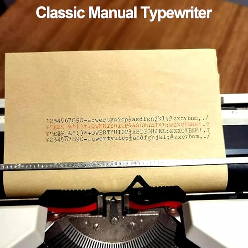AMQYDT Old Fashioned Typewriter, Classic Manual Typewriter, Antique Typewriting Machine, Manual Typewriter for Writing, Letters and Vintage Collectible Present, Nostalgic Writing Experience