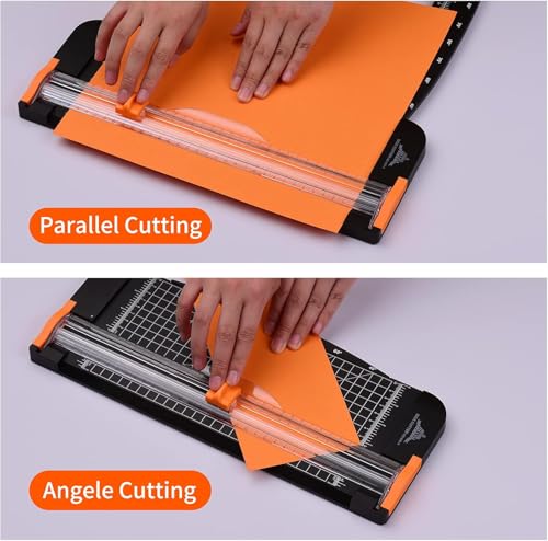 CVGfko Small Paper Cutter Paper Cutter A4 Portable Paper Cutter 12.2 Inch Cutting Length for Craft Paper, Cards, Photos, Laminates and Scrapbooking. Multi-Function Office Cutting Machine