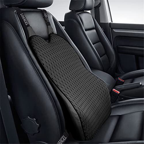 ZSRUIKJN Car Waist Back Pillow Memory Foam Seat Lumbar Cushion Pillows Soft Support for Office Chair with Adjustable Straps