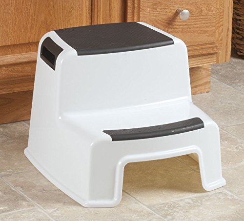 Two-Tier Portable Stepping Stool - Safe Design w/Handles|280 lb