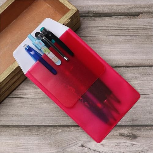 Gonehyu 6 PCS Colorful PVC Pocket Protector Leak-Proof Pen Pouch for Doctors Nurses Office