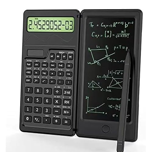 Folding Scientific Function Solar Calculator Handwriting Board Function Calculator with LCD Handwriting