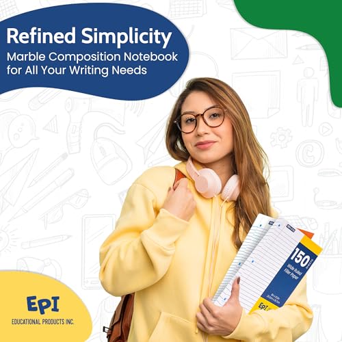EPI Filler Paper | College Ruled | Loose Leaf, 3-Hole Punched, 10.5 x 8 in, 150 Sheets | School, Office, Notes, Binder Refill - 24 Pack