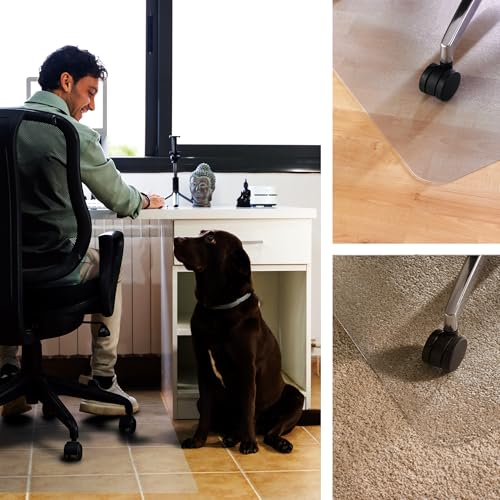 Floortex Cleartex Unomat Carpet & Hard Floor Chair Mat, 48" x 60", Clear (NRCMFLPD0005)