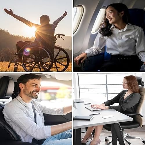 Platinum-Level Comfortable Ergonomic Memory Foam Lumbar & Seat Cushion Back,Tailbone Pain Relief