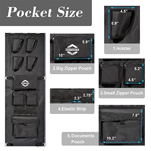 Raymace Gun Safe Door Organizer,16.5W*47H Inch Door Panel Organizer