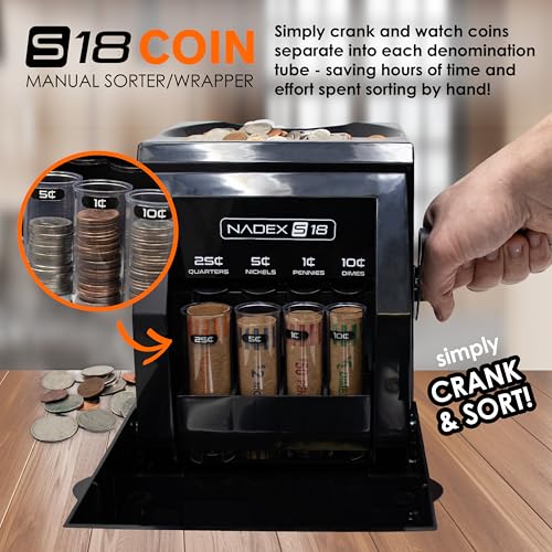 Nadex S18 Manual Coin Sorter and Wrapper