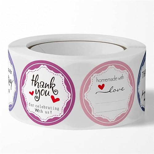 MVNOIRE Thank You Sticker Gift Box Decoration Handmade Baking Small Business Sealing