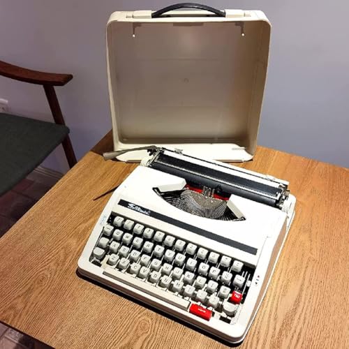 GAYAYAS Classic Old Fashioned Manual Typewriter - Machinery Typewriter, Retro Vintage Portable Manual Props Model Decoration Ornaments for Home, Cafe Bar Black