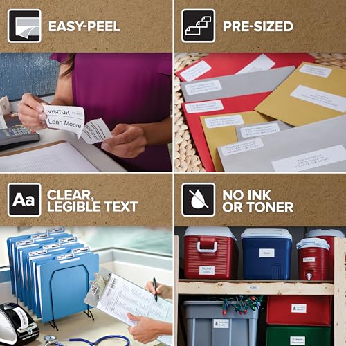 DYMO Authentic LW Address Labels, 28mm x 89mm, 12 Rolls of 130 Easy-Peel Labels (1, 560 Count), Self-Adhesive, for LabelWriter Label Makers