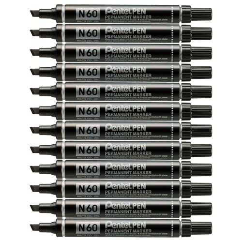 PENTEL Chisel Marker N60 Black 14 for 12
