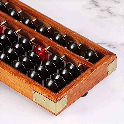 NSUQOA 17 Digits Wooden Standard Abacus Chinese Calculator Counting Math Learning Tool Beginners