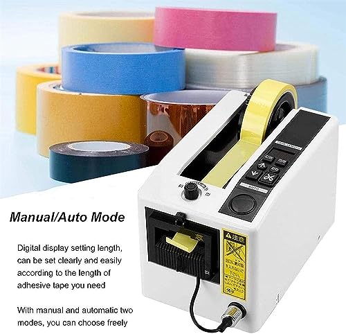 ZQJYMXM Automatic Tape Cutting Machine, Manual/Auto Electric Tape Dispenser, 5-999mm/20-999mm Cutting Length, 7-50mm Tape Width, for Cutting Scotch Tape, Double-Sided Tape, Cotton Tape,M-1000