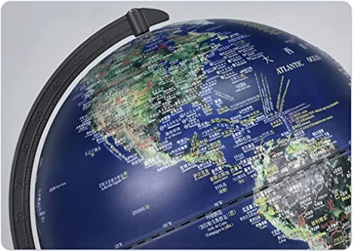 KUddYYKi World Globe Lighting Led Globe with Metal Stand World Globe Raised Embossed Map Rechargeable Globes Desktop Adult Geographic Globes More Stable