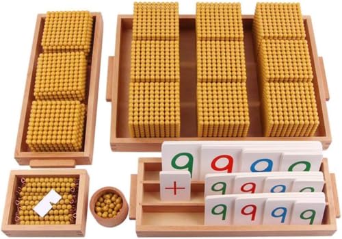 MNJVCFDS Montessori Golden Bead Material Set