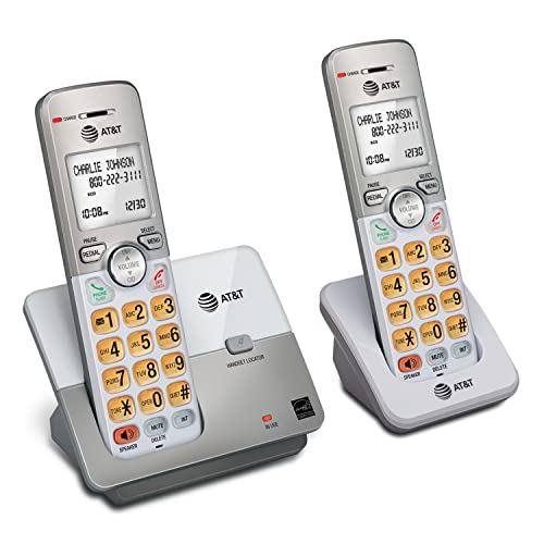 AT&T EL51203 DECT 6.0 2-Handset Cordless Phone with Full-Duplex Speakerphone, Backlit Display & Lighted Keypad, Caller ID/Call Waiting, Intercom, ECO Mode
