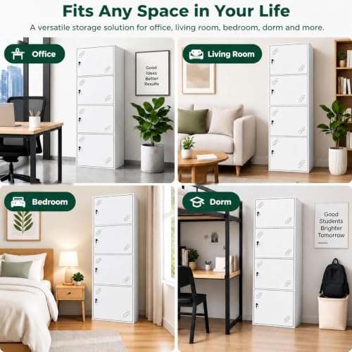 NABOOJ Vertical File Cabinets Door, Metal Filing Cabinet Storage Locker