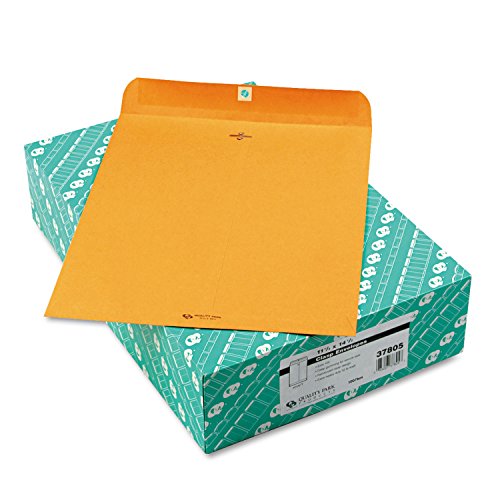 Quality Park 37805 Clasp Envelope, 11 1/2 x 14 1/2, 32lb, Brown Kraft, 100/Box
