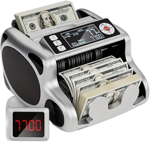 Portable Counterfeit Banknote Detector LCD Display Fast Counting
