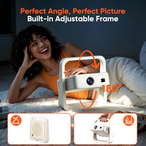 PANSEBA Official Google TV Smart Projector with Stand, Movie Projector