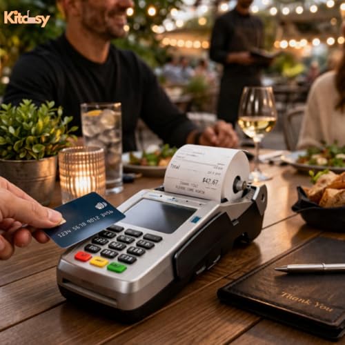 Thermal Receipt Paper Rolls 1-3/4" x 150 ft (44mm x 150ft), Premium POS Cash Register Paper, BPA-Free, Crisp Printing, Jam-Free Performance, Easy Install (100)