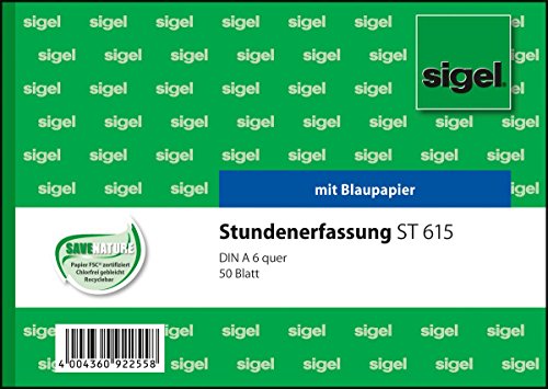 Sigel ST615 A6 Landscape 50 Sheets with Blue Paper (Pack of 10)