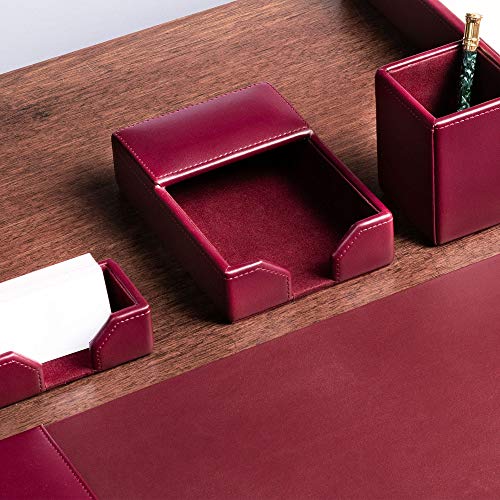 Burgundy Blue Bonded Leather 4" x 6" Memo Holder