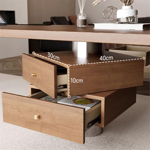 YUHUAWF Writing Desk Modern Office Executive Desk with Drawers, Spacious Ash Wood Writing PC Workstation with Charging Outlets Computer Desks(L)