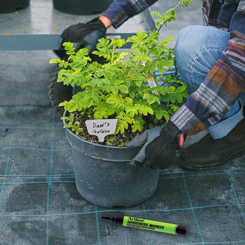 Artline Gardeners Markers | Professional Series | For Use On Plants, Labels, and More | UV Resistant | Waterproof | EKPR-GDM | 2.3mm Bullet Tip | Pack of 12 | Black