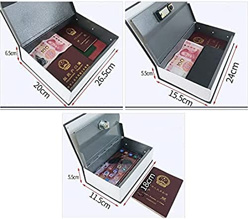 Book Safe, Diversion Safe with Combination Lock, Secret Hidden Safe for Home Office Lock Code Piggy Bank, Deto Metal Safe