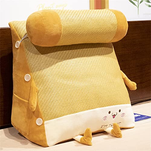 AFPSDLFJDLS Seat Bed Back Cushion Pillow Waist Protection Triangle Large Sofa Removable and Washable