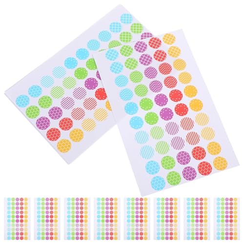 Hole Reinforcement Stickers 20 Sheets Colorful Label Stickers Hole Reinforcement for Binder Paper Planner Recipe Book DIY Decoration Round Hole Punch
