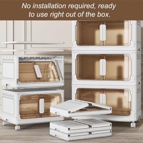 NQRTGFB Multi-Level Stackable Storage Bins with Wheels, Modular Locker Organizer(60.2 * 23.6 * 13.8in)