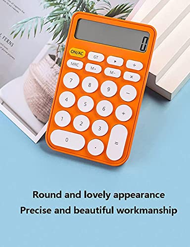 Small Calculator, 12-Digit LCD HD Screen Cute Yellow Basic Version