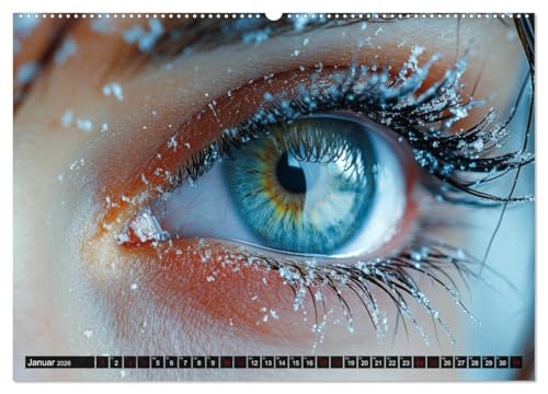 Iris Art Calendar - The Fascinating World of Magical Eyes (High-Quality Premium Wall Calendar 2026 DIN A2 Landscape), Art Print in High Gloss