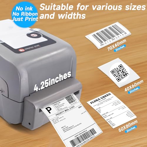 GETPARTS EA2-00-1J005A01 Datamax E-Class E-4205A Mark III Advanced Label Printer Cutter Model 4 IPS Ethernet USB2.0 &Serial Interface+Parallel, No Ribbon Required
